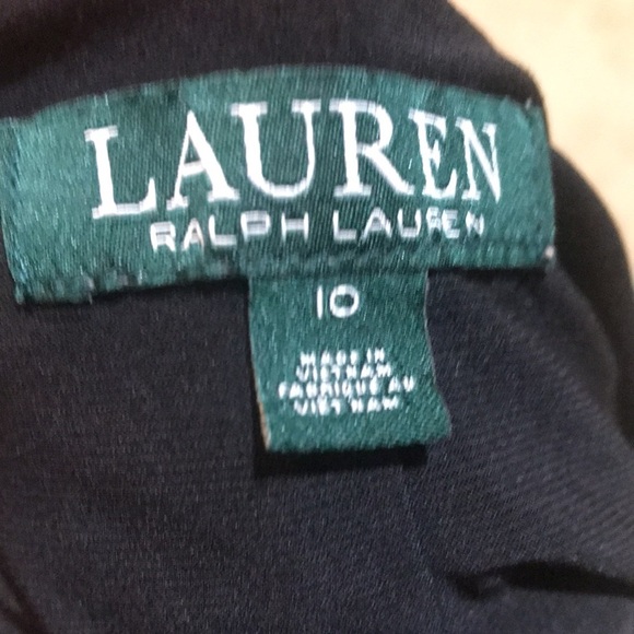 Ralph Lauren Draped Front Cinched Waist Floral Midi Length Dress-Size 10 - Picture 7 of 10